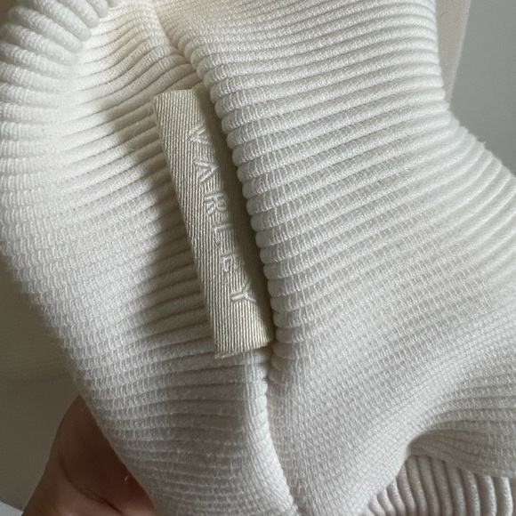 MEDIUM Varley Vine Half-Zip Pullover ivory cream zipper ribbed collar oversized - Picture 9 of 11